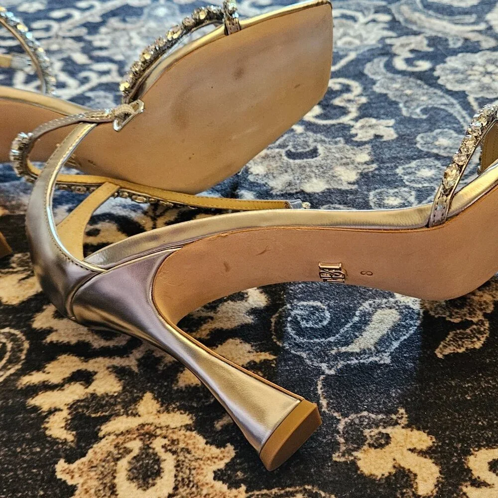 NEW Badgley Mischka Women's Ziana Curvy Stiletto with Gemstone Straps, Size 8 - Picture 6 of 11